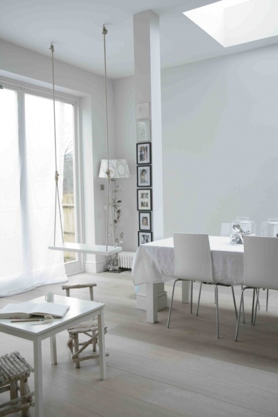 white kitchen swing